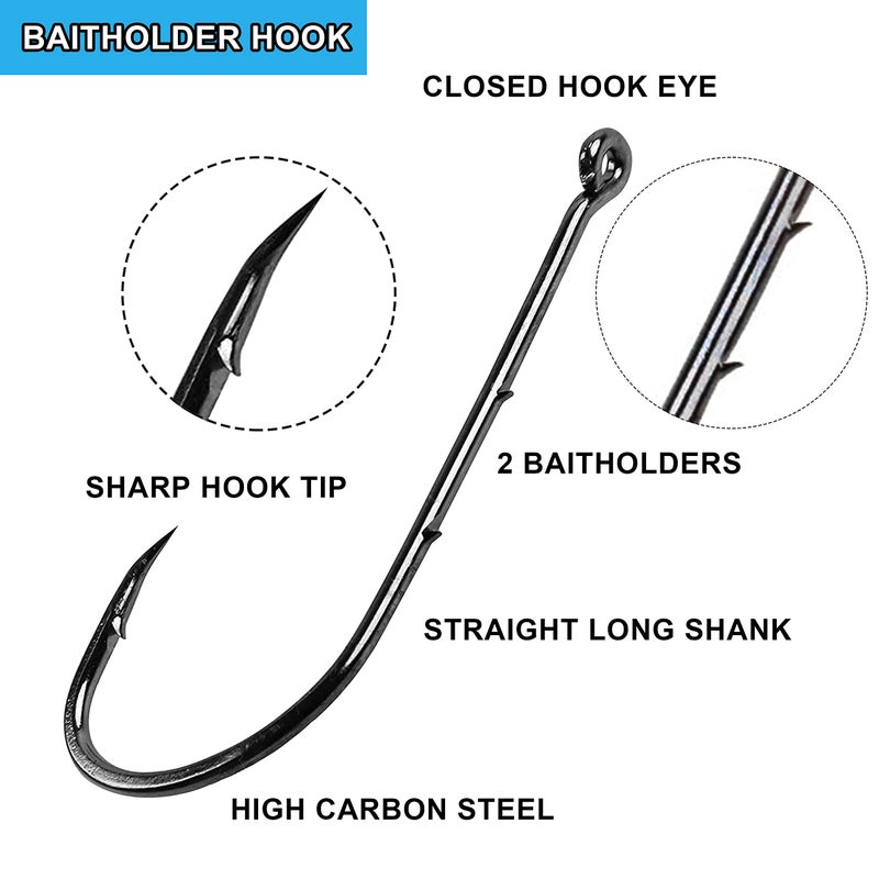 Shaddock Fishing Fishing Tackle Kit, 160pcs Basic Bobbers and Hooks Assortment With Octopus Circle, Baitholder Hooks, Sinker Weights, Terminal Tackle Box for Trout Catfish Panfish - Image 3